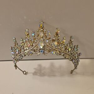 Gold Crystal Embellished Tiara